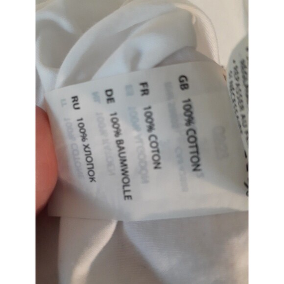 Oak Hill Dress Shirt Classic Fit No Iron  Short Sleeve Cotton White 18 1/2 Tall - Picture 7 of 7